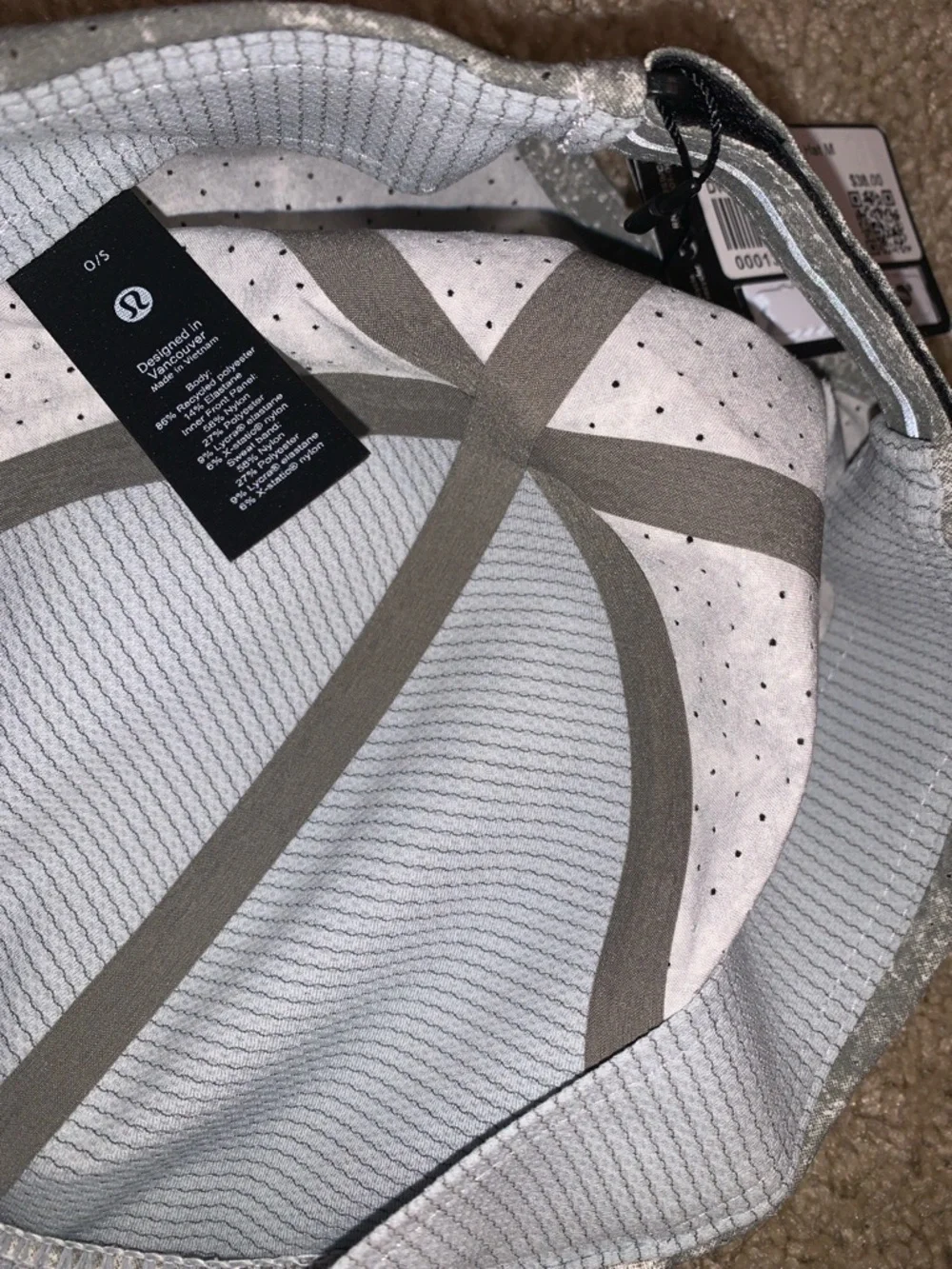 NWT Men’s Lululemon Fast and Free Run Hat Gray Pattern Running Cap One Size - Picture 8 of 8